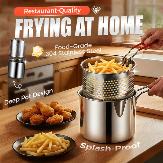 🔥LAST DAY SALE 49% OFF🎁 Multifunctional Fryer Precise Family-Sized Basket 🍳 Non-Stick Interior