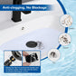 Hibbent Upgraded 3-in-1 Bathroom Sink Drain Strainer, Universal Pop-Up Plug, Removable Stainless Steel Basket-Style Hair Catcher