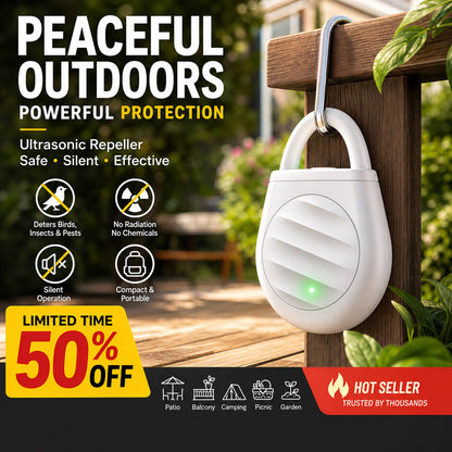 🏆 Last Day Special Price £8.77 ! 🐦Buy 2 Get 1 Free🎁No more trouble from birds, beasts and locusts！Portable Ultrasonic Bird Repellent Keychain
