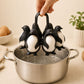 🥄 Stop Chasing Eggs with a Spoon! This Penguin Holds 6 Eggs from Pot to Plate. Shop Now!