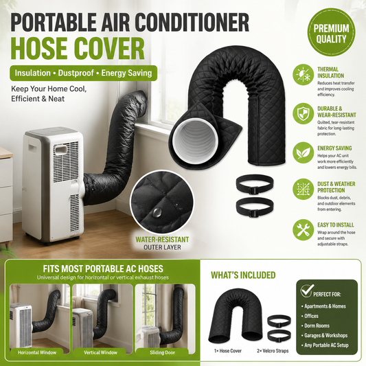 🥳HOT SALE 2026🥳💞50,000+ SOLD!👵❤️ 50% OFF! Protective sleeve for insulating air conditioning pipes – With zipper, reusable, offers both aesthetic protection and insulation for indoor air conditioning pipes ❄️🏠