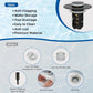 Hibbent Upgraded 3-in-1 Bathroom Sink Drain Strainer, Universal Pop-Up Plug, Removable Stainless Steel Basket-Style Hair Catcher