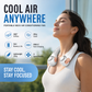 ⏰Last Day Special Price ￡12.99!!❄Neck Air Conditioner Fan – Ultra‑quiet, 360° rotating, 3 speeds. Hands‑free cooling, long battery. Summer essential! 😎🌬️3