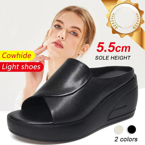 Elevation 5.5 cm Inclined Heel Sandals – Comfortable Lift, Stylish Design & Perfect for Daily Wear 🌸