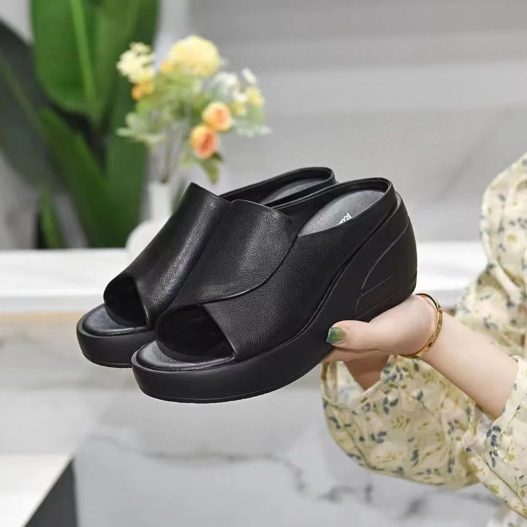 Elevation 5.5 cm Inclined Heel Sandals – Comfortable Lift, Stylish Design & Perfect for Daily Wear 🌸