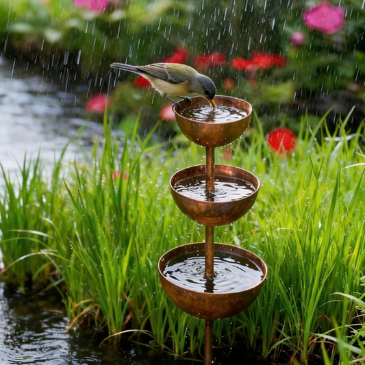 🔥HOT SALE 🔥 50% OFF 3-Tier Rustic Metal Bird Feeder & Drinker Stake