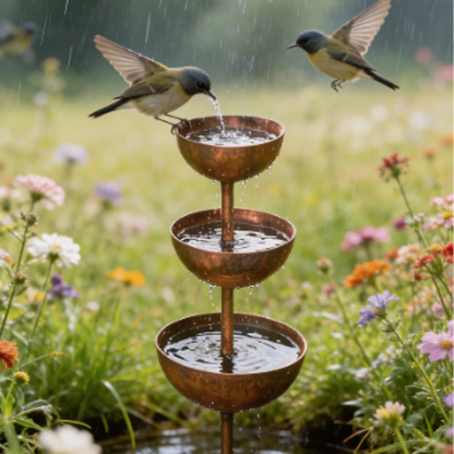 🔥HOT SALE 🔥 50% OFF 3-Tier Rustic Metal Bird Feeder & Drinker Stake
