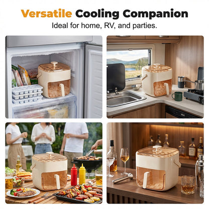 🔥 HOT SALE 🔥50%OFF 2-in-1 Ice Cube Maker with Storage Bin