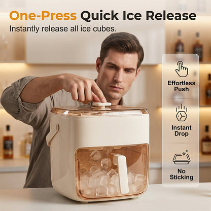 🔥 HOT SALE 🔥50%OFF 2-in-1 Ice Cube Maker with Storage Bin