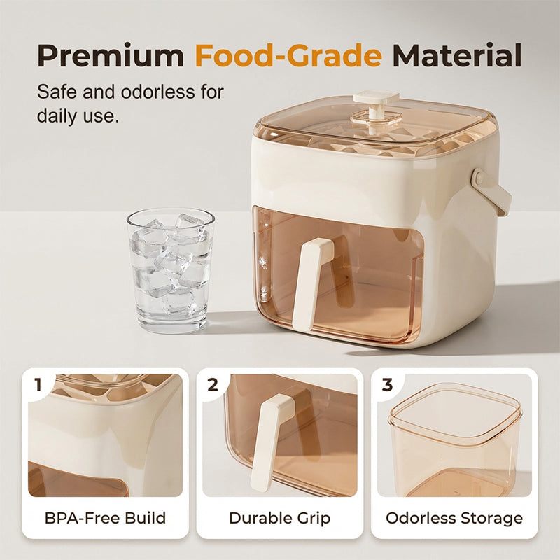 🔥 HOT SALE 🔥50%OFF 2-in-1 Ice Cube Maker with Storage Bin