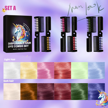 🔥HOT SALE 50% OFF 🔥 6-Pack Disposable Hair Coloring Combs 🌈Dye Applicator Set for Balayage & Highlights