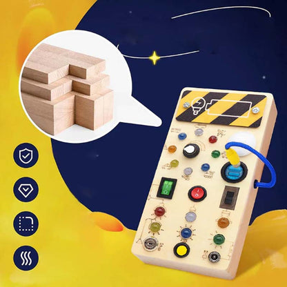 🔥HOT SALE 🔥 50% OFF Wooden Busy Board Toys with LED Lights