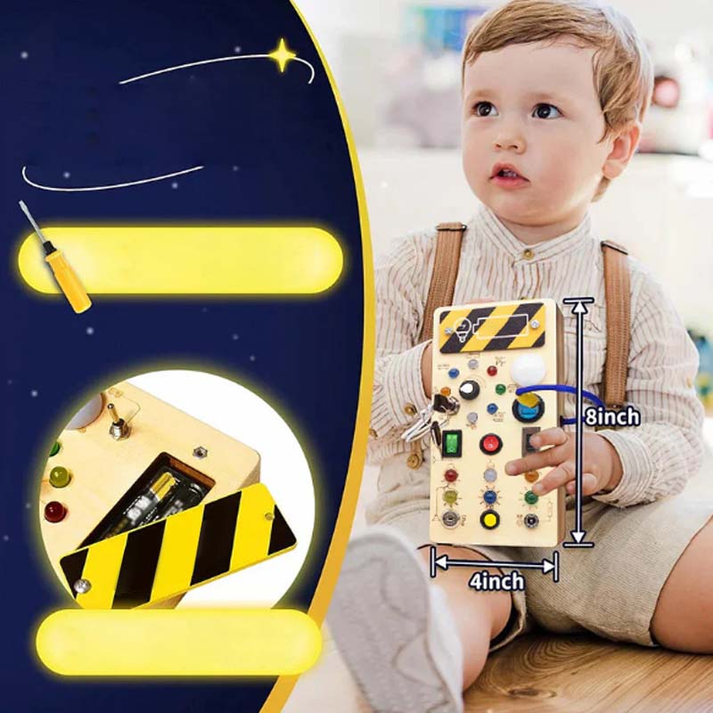 🔥HOT SALE 🔥 50% OFF Wooden Busy Board Toys with LED Lights