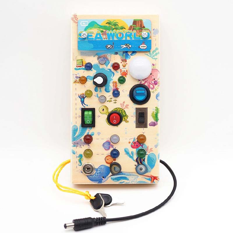 🔥HOT SALE 🔥 50% OFF Wooden Busy Board Toys with LED Lights