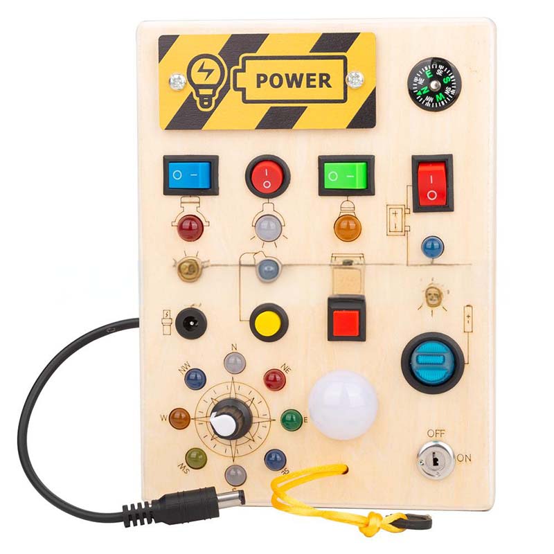 🔥HOT SALE 🔥 50% OFF Wooden Busy Board Toys with LED Lights