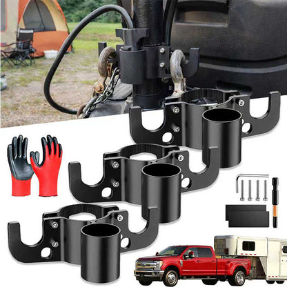 🛻 Aluminum Trailer Towing Chain Organizer Mount | Rust-Proof Chain Hanger Bracket for Truck, RV & Towing Hitch