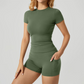 🧘‍♀️ Women's High-Stretch Top & Shorts Set 💪Ultra-Soft 2-Piece Lounge Set 🌞Casual