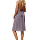🔥 Sexy Backless Cami Dress 🌴Adjustable Drawstring Ruched Mini Dress