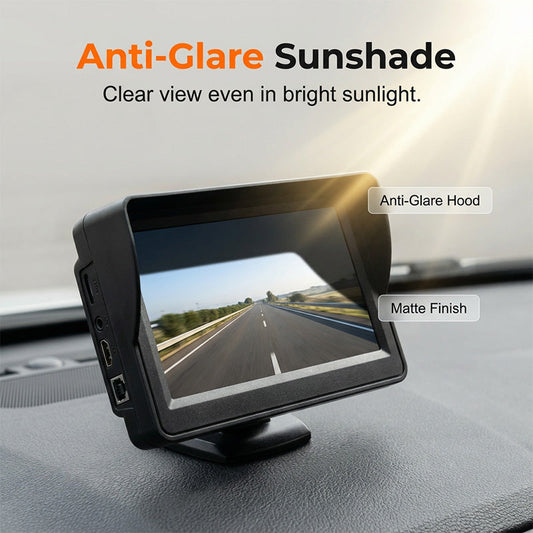 🖥️ Desktop Style Car Monitor | Portable HD Screen with Adjustable Stand
