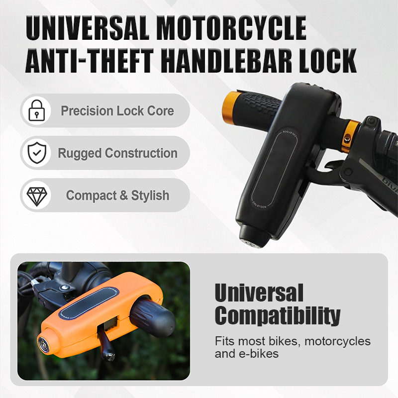Universal Motorcycle Anti-Theft Handlebar Lock
