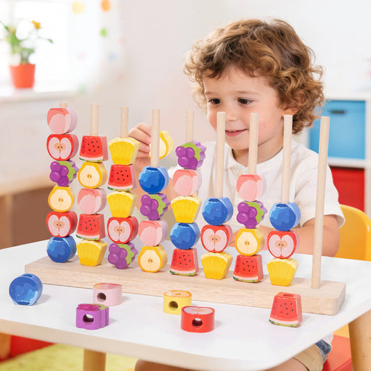 Wooden Stacking & Sorting Bead Toy