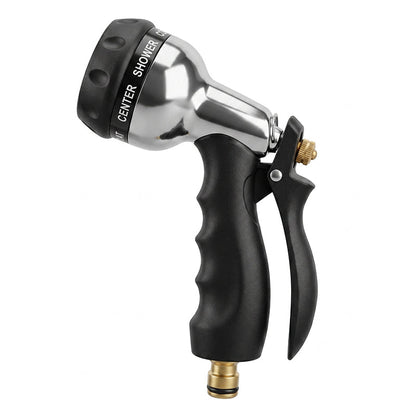 🔫 Heavy-Duty Metal Garden Hose Nozzle | Solid Brass & Zinc Sprayer for High-Pressure Watering