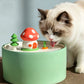 🍄 Mushroom-Shaped Ceramic Pet Water Fountain | Whimsical & Hygienic Flowing Water Bowl