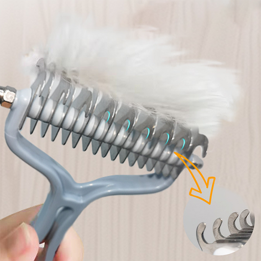 🐾 2-in-1 Pet Dematting & Deshedding Comb | Dual-Sided Grooming Tool