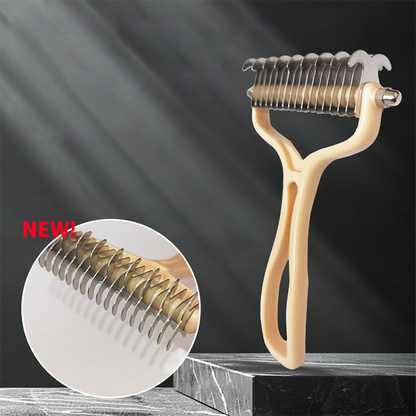 🐾 2-in-1 Pet Dematting & Deshedding Comb | Dual-Sided Grooming Tool