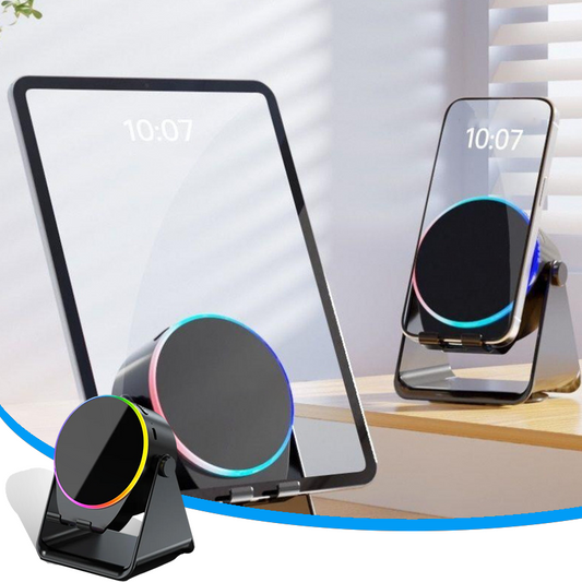 4-in-1 360° Wireless Rotating Speaker Stand | Bluetooth Phone Dock with Speaker, Charging & Adjustable Viewing Angle