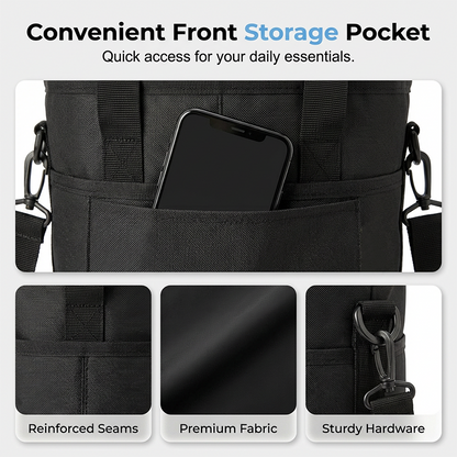 4-Cup Drink Carrier Tote with Shoulder Strap