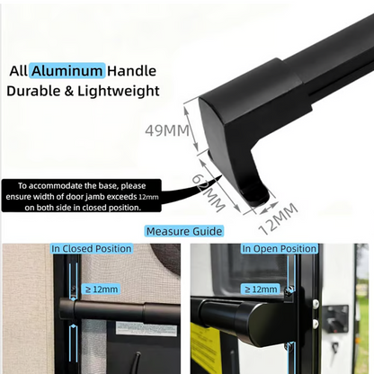 🛻 Aluminum RV Screen Door Handle Bar | Sturdy Push Bar for Camper & Travel Trailer Doors | Easy One-Handed Entry