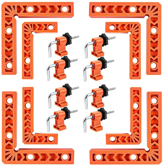 📐 90-Degree Positioning Square Clamping Set | Precision Right-Angle Clamps for Perfect Woodworking