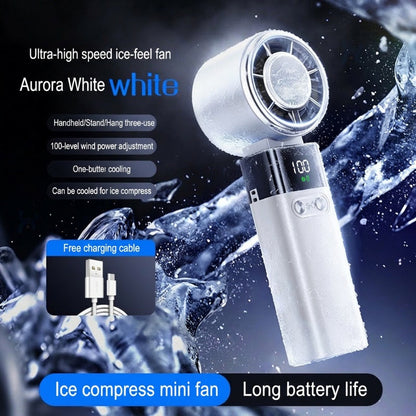 ❄️ Foldable Handheld Fan with TEC Cooling Plate | Instant Icy Wind & Personal Air Conditioner