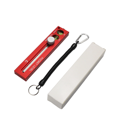 📏 Heavy-Duty Pocket Level with Sliding Ruler | Precision Mini Spirit Level & Built-In Scale for Perfect Alignment