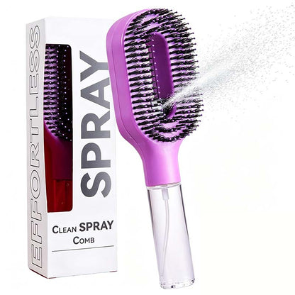 💧 Anti-Static Hair Brush with Built-in Sprayer | Mist & Detangle for Frizz-Free Smooth Hair