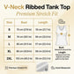 ✨ V-Neck Ribbed Tank for Women | Flattering Knit Top with a Relaxed Fit | Summer Staple & Wardrobe Essential