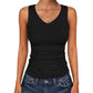 ✨ V-Neck Ribbed Tank for Women | Flattering Knit Top with a Relaxed Fit | Summer Staple & Wardrobe Essential