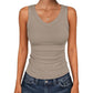 ✨ V-Neck Ribbed Tank for Women | Flattering Knit Top with a Relaxed Fit | Summer Staple & Wardrobe Essential