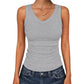 ✨ V-Neck Ribbed Tank for Women | Flattering Knit Top with a Relaxed Fit | Summer Staple & Wardrobe Essential