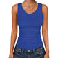 ✨ V-Neck Ribbed Tank for Women | Flattering Knit Top with a Relaxed Fit | Summer Staple & Wardrobe Essential