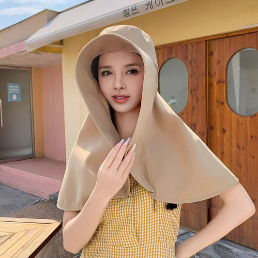 🌞 Women's Full-Face Sun Hat with Shawl | 360° UV Protection Neck & Face Cover for Beach, Garden & Outdoor Sports