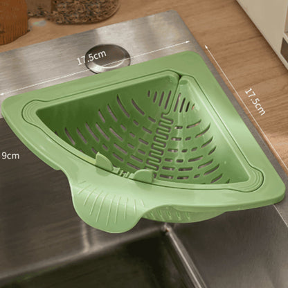 ✨ Corner Sink Strainer with Magnetic Base | Sticks to Sink Wall When Not in Use | Catch Debris, Prevent Clogs