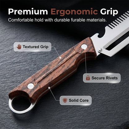 🔪 Peeler | 🧵 Julienne Maker | 🍺 Bottle Opener — All in one premium tool. Rust-proof stainless steel + wood grip. Limited offer live!