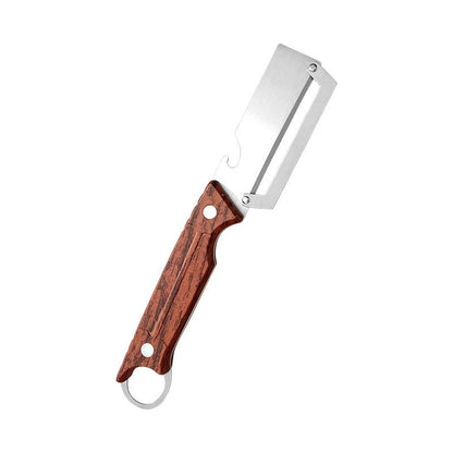 🔪 Peeler | 🧵 Julienne Maker | 🍺 Bottle Opener — All in one premium tool. Rust-proof stainless steel + wood grip. Limited offer live!