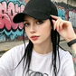 Baseball Cap with Attached Braids