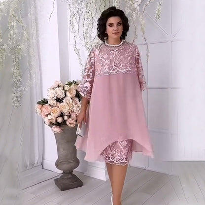 Sheer Breeze Layered Lace Dress