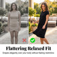 👗 Wrinkle-Free T-Shirt Dress with Pockets – Breathable Midi Length, S-5XL. 40% OFF + Free Shipping!