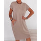 👗 Wrinkle-Free T-Shirt Dress with Pockets – Breathable Midi Length, S-5XL. 40% OFF + Free Shipping!