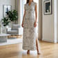 🌴 Breezy Maxi Length + Side Slit – Stay Cool, Look Stunning. White & Green. 47% OFF Get Yours